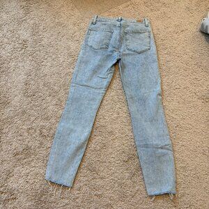 Paige Skinny Jeans Women Blue Denim SZ 29 Distressed 5-Pockets Slim-Fit Mid-Rise